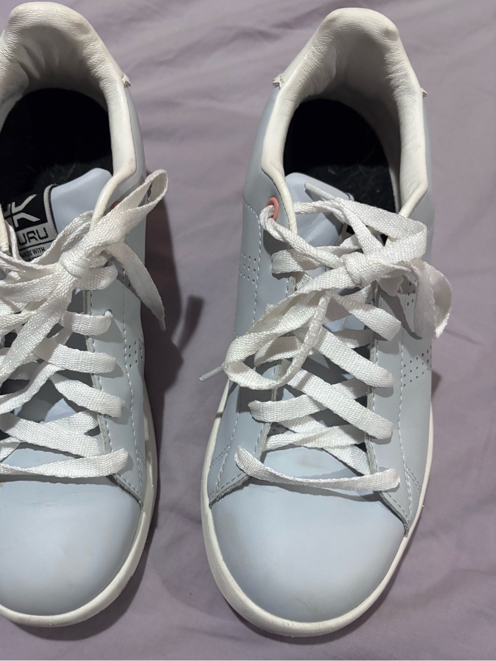 KURU Light Blue and White Women's Sneakers - Lace-Up Comfort
